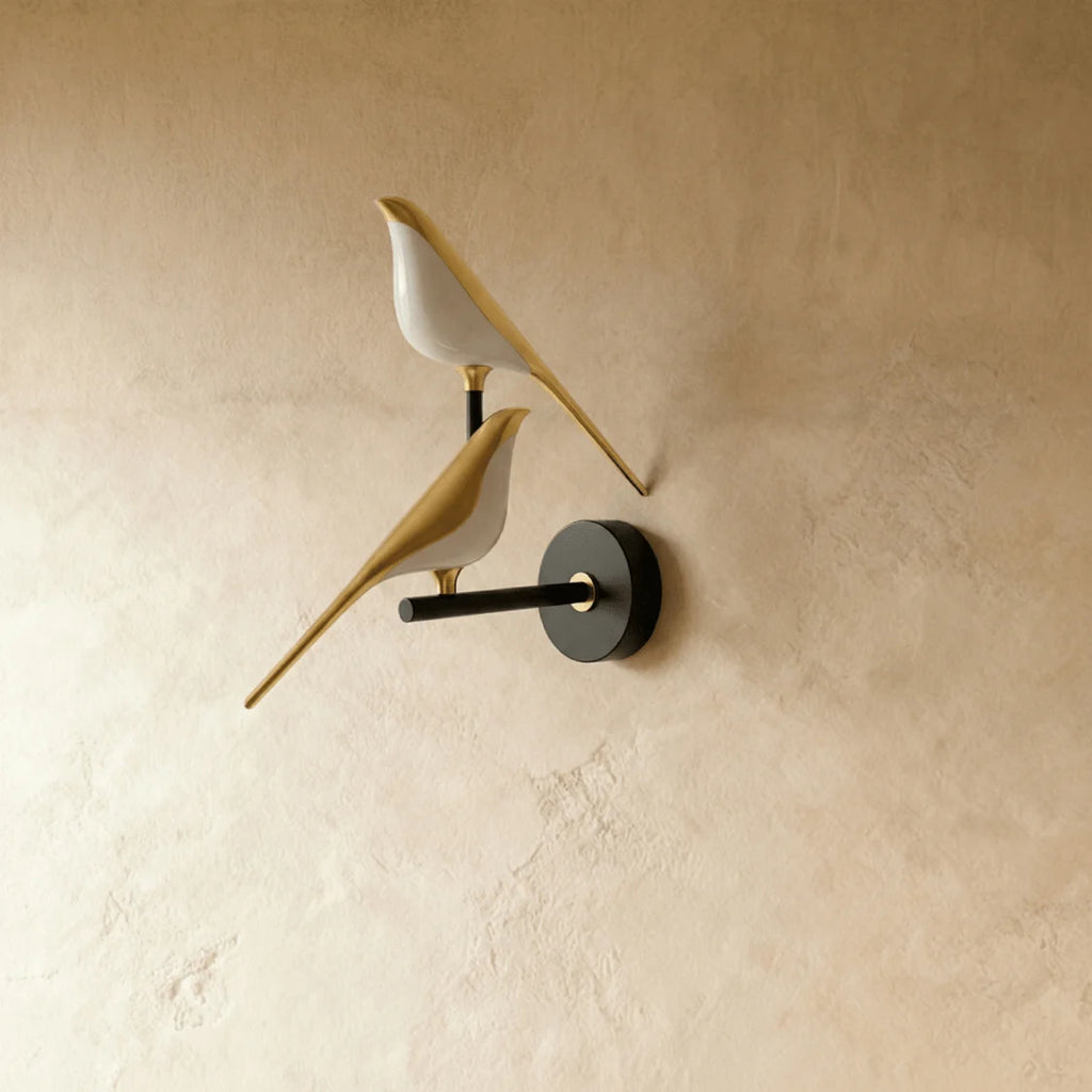 Applique Murale Oiseaux Dorés LED
